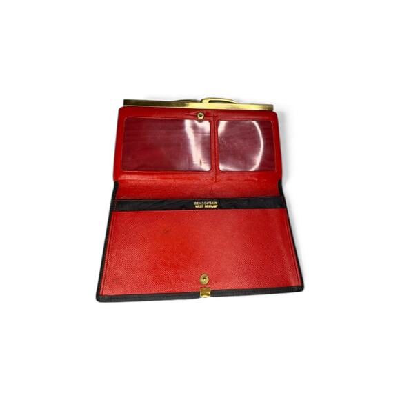 Vintage Goatskin Leather Kisslock Wallet 1960s Original Paperwork RICO Ostrich - Picture 5 of 10